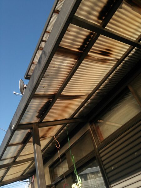 テラス屋根交換前